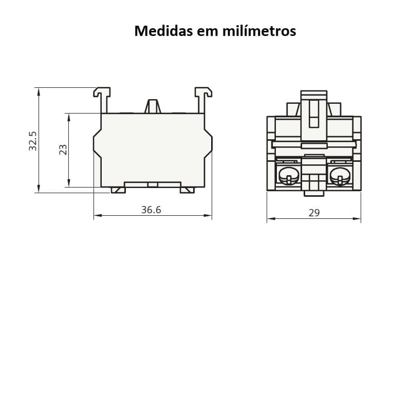 SIEMENS - BLOCO DE CONTATO 3SB7400-1AB10-1DA0 - Imagem 2