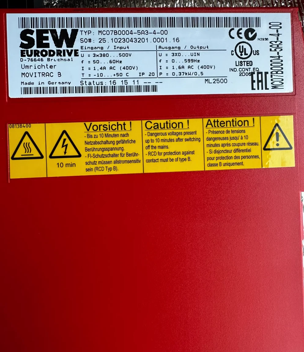 SEW - CONVERSOR/OPCOES MC07B0004-5A3-4-00 - Imagem 3