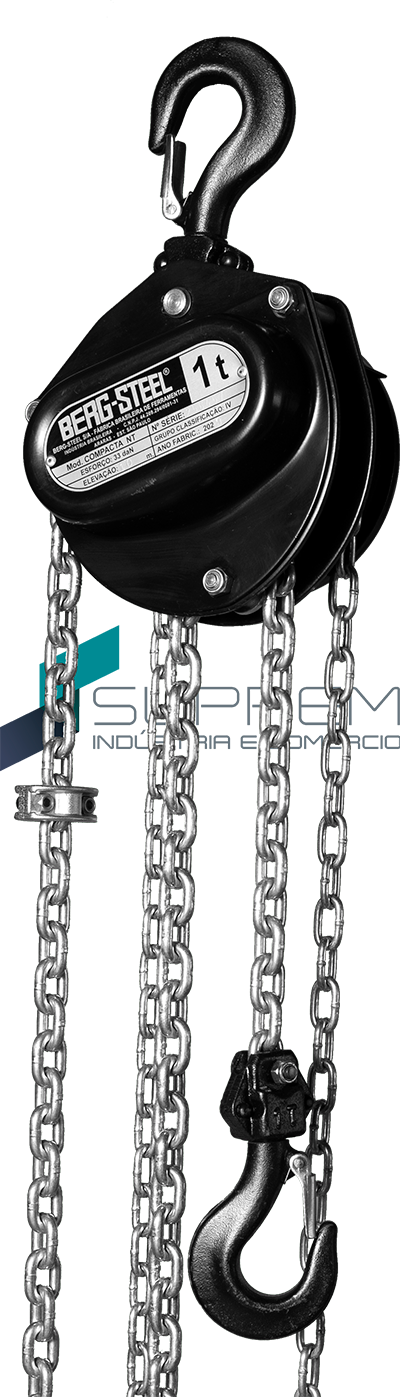 BERG-STEEL - TALHA COMPACTA NT 1t C/15m BLACK